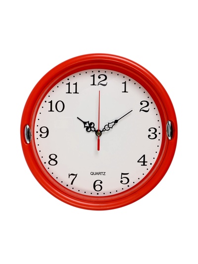 Часы настенные интерьерные «Соломон», плавный ход, d=23 см, красные