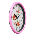 Часы настенные интерьерные «Цветы», плавный ход, d-20 см - фото 23540652