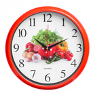 Часы настенные, серия: Кухня, "Овощи", плавный ход, d-26.5 см - Фото 1