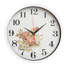 Часы настенные "Цветы", d-30 см, плавный ход - фото 320936930