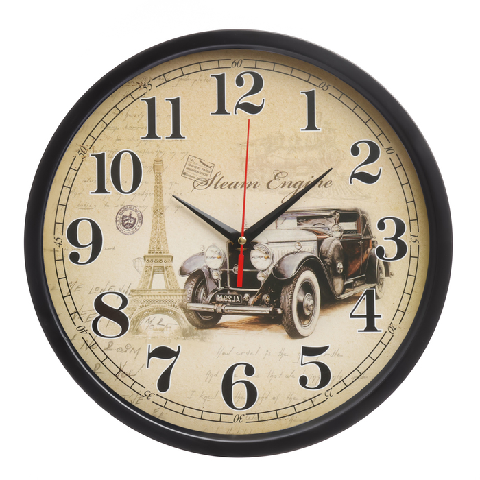 Часы настенные "Машина", d-30 см, плавный ход - Фото 1