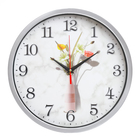 Часы настенные "Цветы", d-30 см, плавный ход - Фото 1