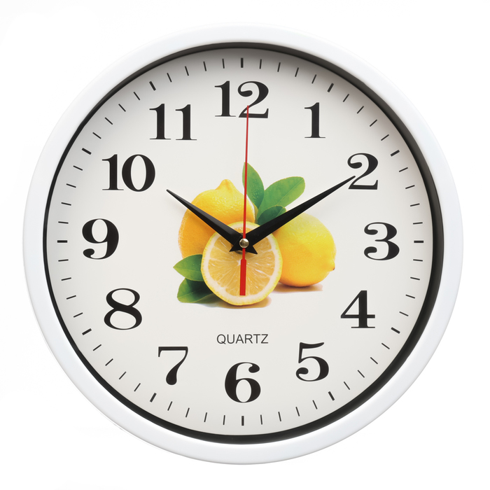 Часы настенные, серия: Кухня, "Лимоны", плавный ход, d-28 см - Фото 1