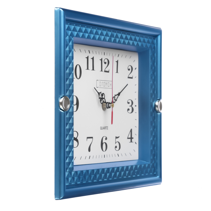 Часы настенные, серия: Классика, "Соломон", плавный ход, 22.5 х 27.5 см, синие