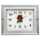Часы настенные "Роза", 22.5 х 27.5 см, плавный ход - фото 320937023