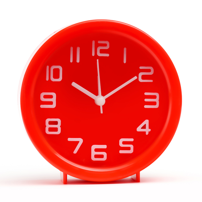 Часы - будильник настольные "Классика", дискретный ход, 10 х 10 см, АА - Фото 1