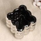 Декоративное кашпо для цветов «Люмьер», 13×13 см, керамическое, серебристое - Фото 3