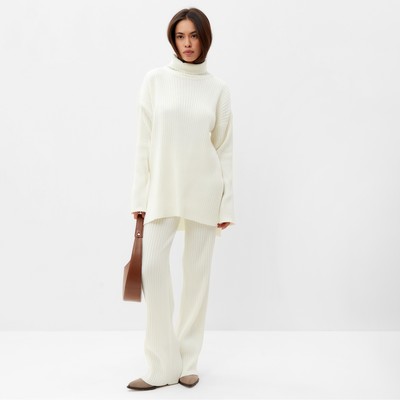 Костюм женский (свитер, брюки) MIST, размер S (40-42), молочный