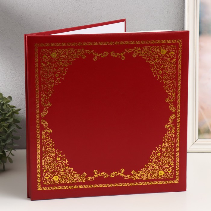 Фотоальбом магнитный 20 листов "Гармония" красный 32,5х2,5х33,5 см - Фото 1