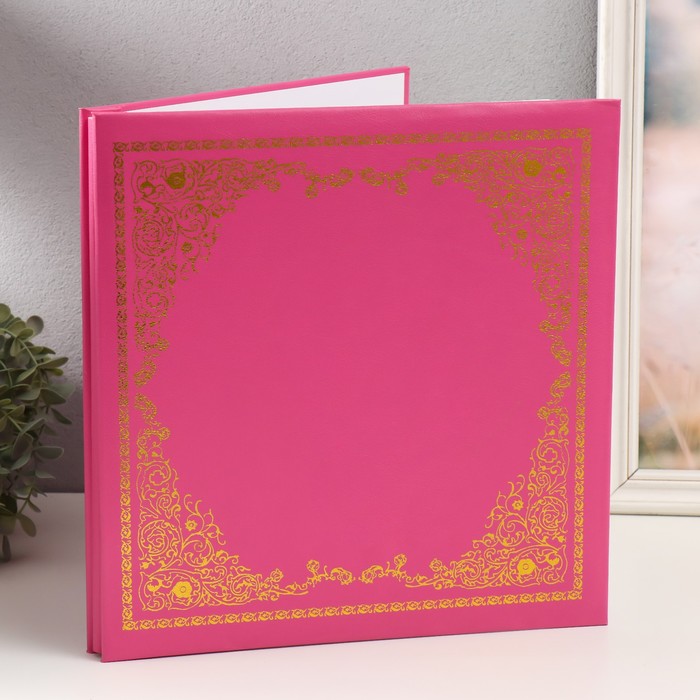 Фотоальбом магнитный 20 листов "Гармония" розовый 32,5х2,5х33,5 см - Фото 1