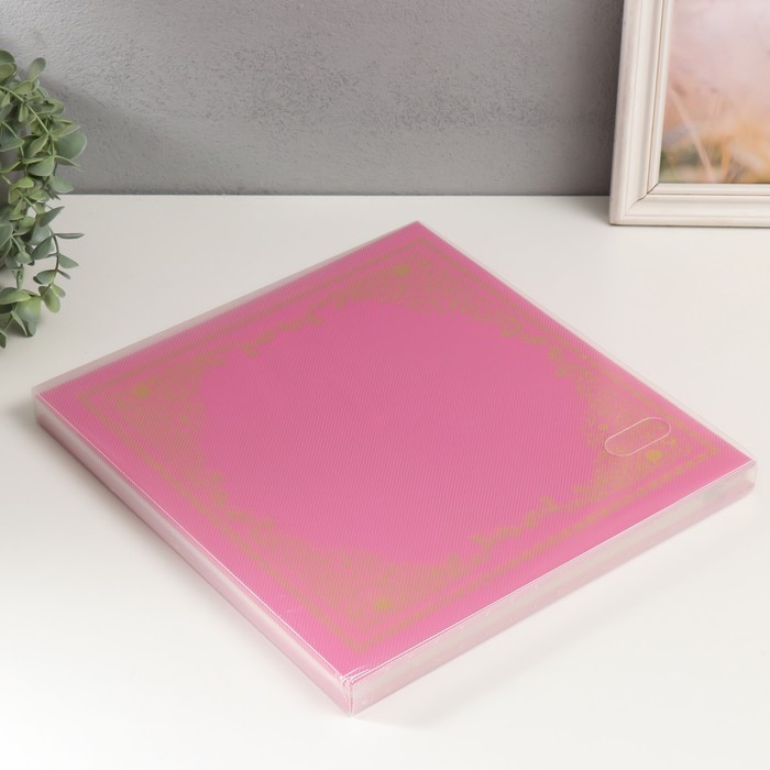 Фотоальбом магнитный 20 листов "Гармония" розовый 32,5х2,5х33,5 см