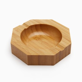 Пепельница из бамбука, 10×10×2 см