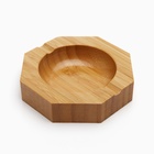 Пепельница из бамбука, 10×10×2 см - фото 27427994