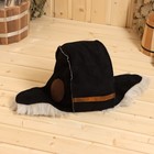 Шапка для бани из овчины  "Танкист" - фото 24459633