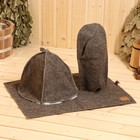 Набор для бани из овчины в портфеле "Люкс" - фото 23482961