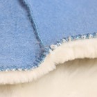 Шапка для бани и сауны, из овчины, голубая - Фото 4