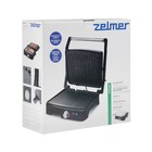 Гриль электрический Zelmer ZPR2000, 2200 Вт, антипригарное покрытие, 29х23 см, чёрно-серый - Фото 5