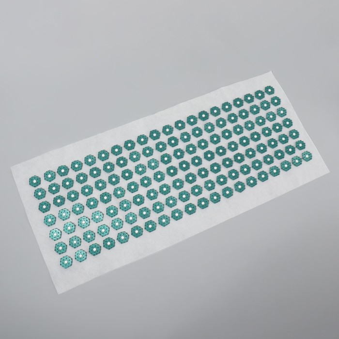 Ипликатор - коврик, основа спанбонд, 140 модулей, 28 × 64 см, цвет белый/зелёный - фото 1907985350