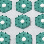 Ипликатор - коврик, основа спанбонд, 140 модулей, 28 × 64 см, цвет белый/зелёный - фото 23490101