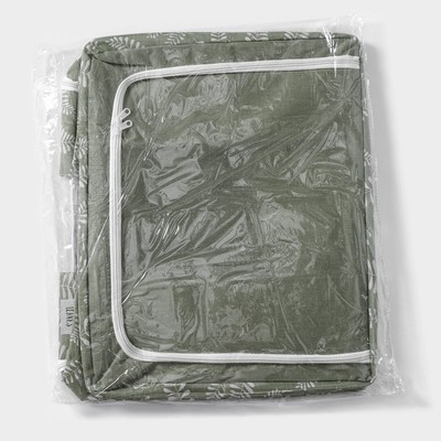 Кофр для хранения вещей Доляна Leaves, 50×40×33 см, 66 л, зелёный