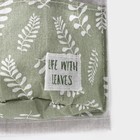 Органайзер подвесной с карманами Доляна Leaves, 3 отделения, 58×20 см, цвет зелёный - фото 8718873