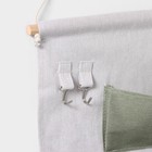 Органайзер подвесной с карманами Доляна Leaves, 7 отделения, 50×38 см, цвет зелёный - Фото 3