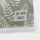 Органайзер подвесной с карманами Доляна Leaves, 7 отделения, 50×38 см, цвет зелёный - фото 8718879