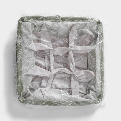 Органайзер для хранения белья Доляна Leaves, 9 ячеек, 28×28×11 см, зелёный