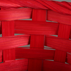 Корзина плетёная, D13 x H9.5/28 см, бамбук, красный - Фото 4
