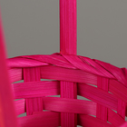 Корзина плетёная, D13 x H9.5/28см,бамбук,  розовый - Фото 2