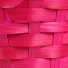 Корзина плетёная, D13 x H9.5/28см,бамбук,  розовый - Фото 5