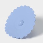 Крышка-непроливайка силиконовая Доляна «Лимон», d=11 см, цвет голубой - фото 4412244
