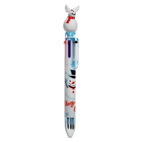 Ручка шариковая автоматическая, 6-ти цветная, Новый год  Лось