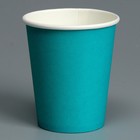 Стакан одноразовый бумажный, однотонный, цвет бирюзовый, 250 мл, 50 шт (комплект 20 шт) - фото 25381936 Стакан одноразовый бумажный, однотонный, цвет бирюзовый, 250 мл, 50 шт (комплект 20 шт) - фото 25381936