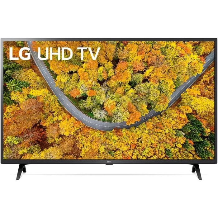Телевизор LG 43UP76006LC, 43", 3840x2160, DVB-T2/C/S2, HDMI 2, USB 1, Smart TV, чёрный - Фото 1