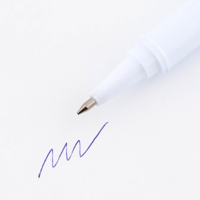 Ручка шариковая синяя паста 0.7 мм с колпачком «8 Марта» пластик - фото 1907985565