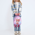 Рюкзак детский для девочки  «Оленёнок», 23х20,5х10 см, отдел на молнии, цвет красный - Фото 6