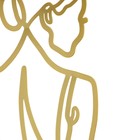 Панно интерьерное металл "Девушка" золото 1х30х50 см - Фото 3