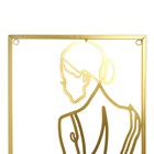 Панно интерьерное металл "Девушка" золото 1х30х50 см - Фото 4