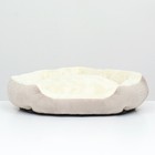 Лежанка для животных "Кувшинка", 35 см, серо-белая - фото 8719363