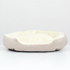 Лежанка для животных "Кувшинка", 45 см, серо-белая - Фото 3