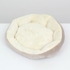 Лежанка для животных "Кувшинка", 45 см, серо-белая - Фото 4