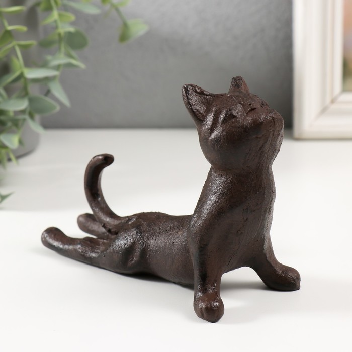 Фигурка - подставка «Кот - Приветствие солнца», чугун, 16×6.5×10 см - Фото 1