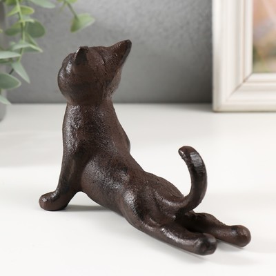 Фигурка-подставка «Кот - Приветствие солнца», чугун, 16×6.5×10 см