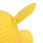 Панама "Милый зайка", уши поднимаются р-р 52-54 цвет жёлтый - фото 9616410