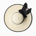 Шляпа женская MINAKU, цвет молочный, р-р 58 - фото 3830670