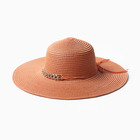 Шляпа женская MINAKU, цвет красный, р-р 58 - фото 296217366
