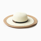 Шляпа женская MINAKU, цв. светло-коричневый, р-р 58 - фото 296335751