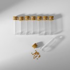 Набор баночек для хранения бисера, d=1.7×5 см, 8 шт., в контейнере, 14.2×5.8×2.3 см - Фото 2