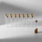 Набор баночек для хранения бисера, d=2.2×8 см, 15 шт., в контейнере, 11.8×7.8×8.6 см - Фото 4